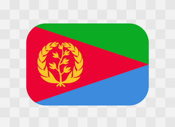 rounded rectangle flag of eritrea vector image