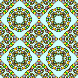 seamless pattern from abstract elements vector image