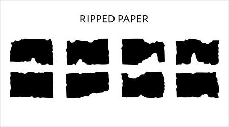 set of jagged rectangle frames borders vector image
