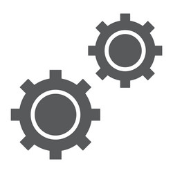 Configuration glyph icon data and analytics vector