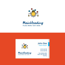 Flat bulb setting logo and visiting card template vector