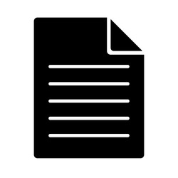 Memo silhouette icon or document file vector