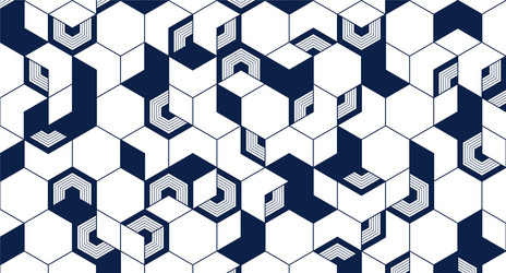 Abstract geometric lines cube background vector