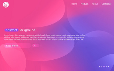Abstract website template with gradient Royalty Free Vector