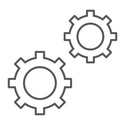 Configuration thin line icon data and analytics vector