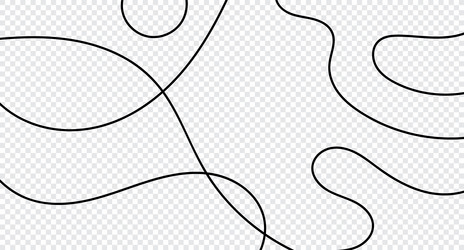 Curve waves pattern thin line wavy abstract vector