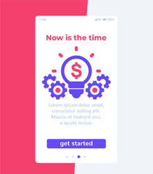 Financial app mobile ui design vector