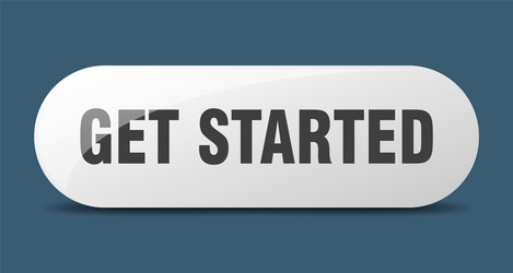 get started button sign key push vector image