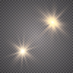 Glow light effect starburst with sparkles vector