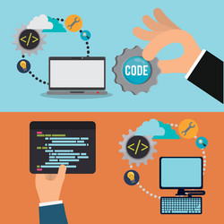 Web Development Tools & Concepts vector image