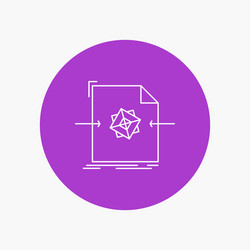 3d document file object processing white line vector