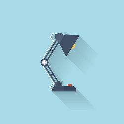 flat web internet icon table light lamp vector image