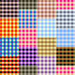 geometric abstract pattern intersection patchwork vector image