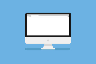 personal computer screen with browser window vector image