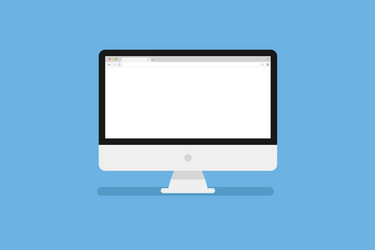 Personal computer screen with browser window vector