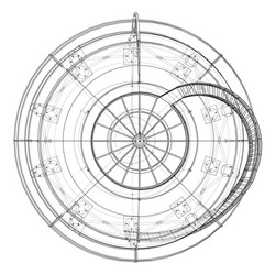 Spherical gas tank outline vector