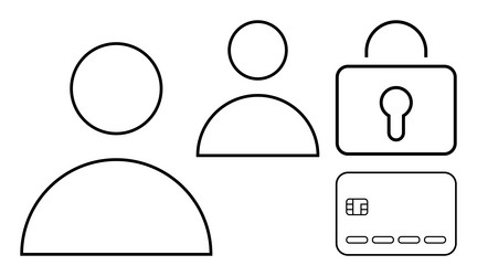 user authentication and online security vector image