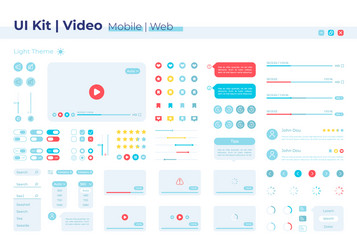 Video Player UI Kit - Volume & Controls vector