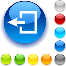 Exit button vector