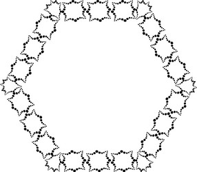 frame in the form of hexagon from decorative vector image