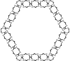 Frame in the form of hexagon from decorative vector