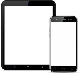 tablet computer and smartphone template vector