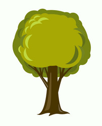Green tree cartoon Royalty Free Vector Image - VectorStock