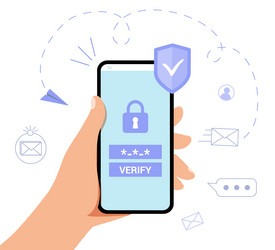 Mobile OTP Authentication vector image