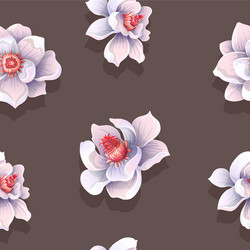 seamless pattern with magnolia flowers Vector Image