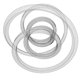 Wireframe Torus Rendering vector image