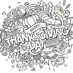 cartoon hand drawn doodle thanksgiving Vector Image