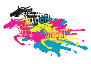 Fast color printing print data vector