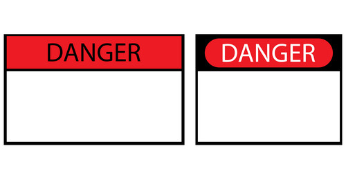 Danger computer window set warning frame vector