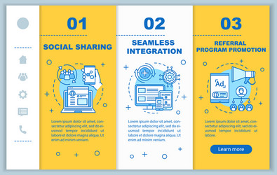referral program key items onboarding mobile web vector image