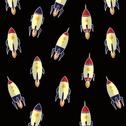 Rocket ship background vector