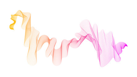 abstract backdrop with wave gradient lines vector image