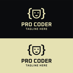 Pro coder logo vector