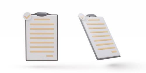 3d two documents icon stack of paper sheets vector image