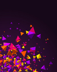 abstract isometric flying colorful bright cubes vector