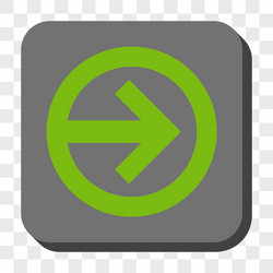 direction right rounded square button vector image