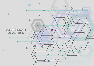 Geometric abstract background with hexagons vector
