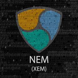 nem cryptocurrency background vector