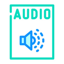 audio file format document color icon vector image