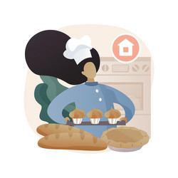 Baking bread abstract concept Royalty Free Vector Image