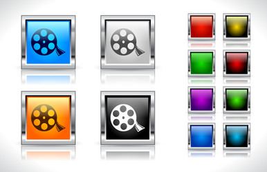 Buttons for web design vector