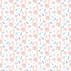 Cute rabbit seamless pattern cartoon animals Vector Image