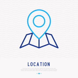Map Pointer Icon - Thin Line Style vector