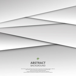 Abstract of 3d white and grey paper cut vector