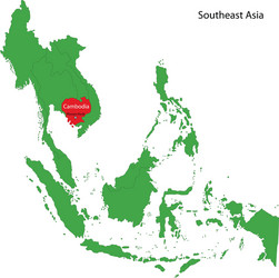 cambodia map Vector Image