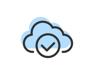 cloud storage and data transfer icon computing vector image